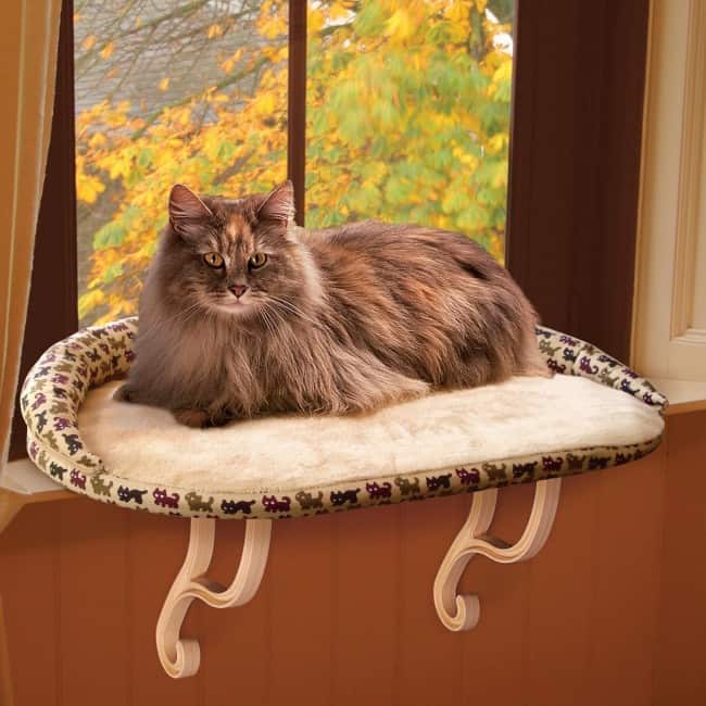 K&H Deluxe Kitty Window Sill Perch with Bolster