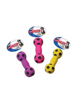 Assorted SPOT Soccer Ball Dumbbell Latex Dog Toy