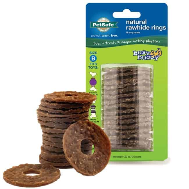 PetSafe Rawhide Treat Rings Refill for Bouncy Bone Small 16 Ct