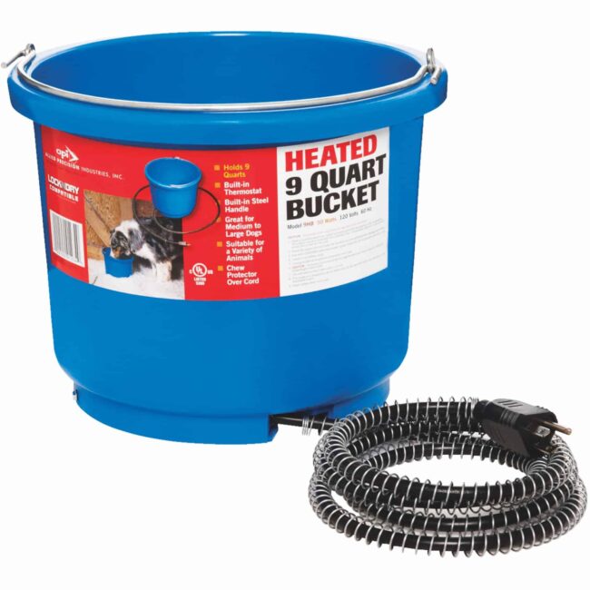 Miller Manufacturing® Heated Water Bucket – 9 Quart