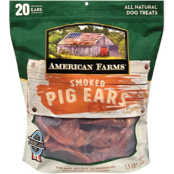 American Farms 100% All Natural Pig Ears 20 Ct