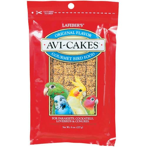 Lafeber's Avi-Cakes Bird Food for Parakeets, Cockatiels, Lovebirds & Conures 8 oz