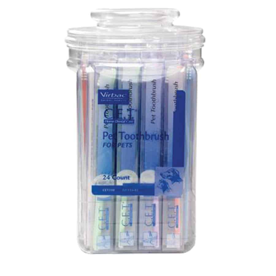 C.E.T. Pet Toothbrush - Canister 24 ct