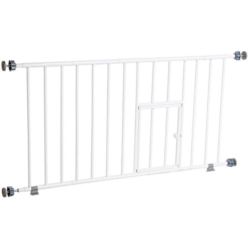 Carlson® Mini Gate with Pet Door 18" High – White