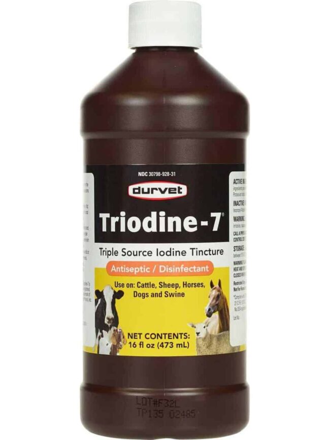 Triodine-7® Triple Source Iodine Tincture Antiseptic Disinfectant 16 oz