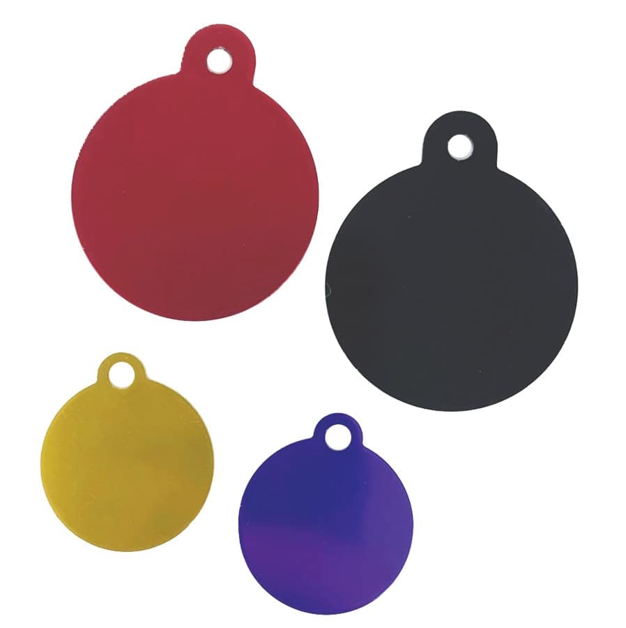 Custom Engravable Aluminum Pet ID Tags (One-Sided Tag)