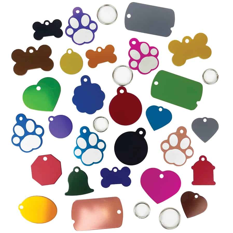 Custom Engravable Aluminum Pet ID Tags (Two-Sided Tag)