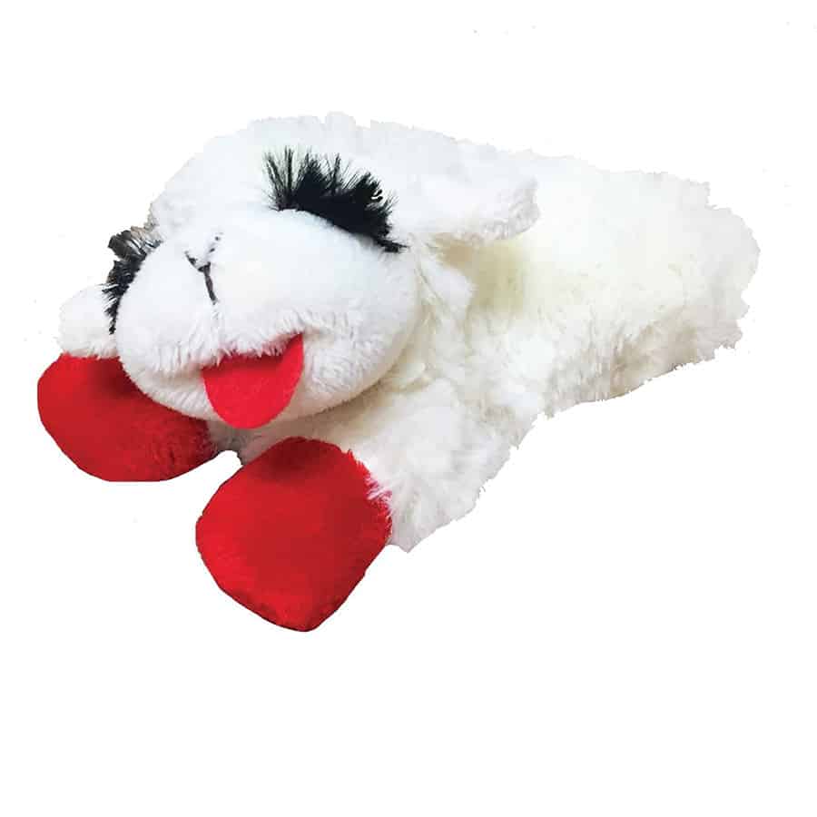 Multipet Plush Lamb Chop Dog Toy 10"