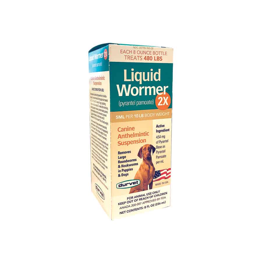 Canine Liquid Wormer 2X Dog Deworming Liquid 8 oz