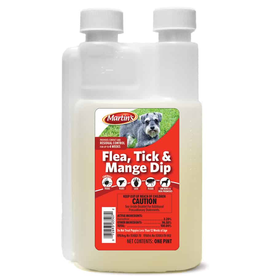 Martin's Flea, Tick & Mange Dip 16 oz