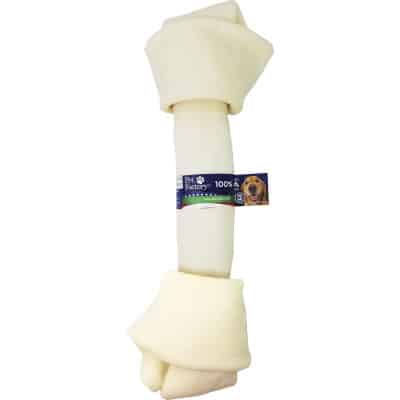 Pet Factory 100% American Beefhide Knotted Bone 8"