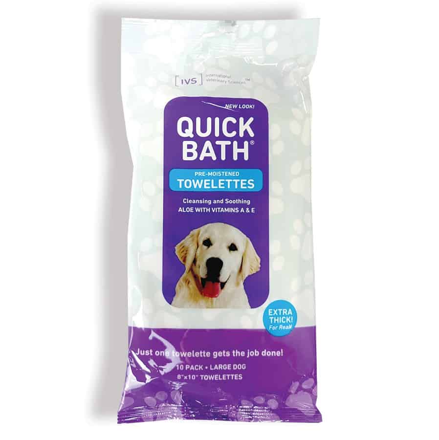 Quick Bath Large Dog Wipes 10 Ct