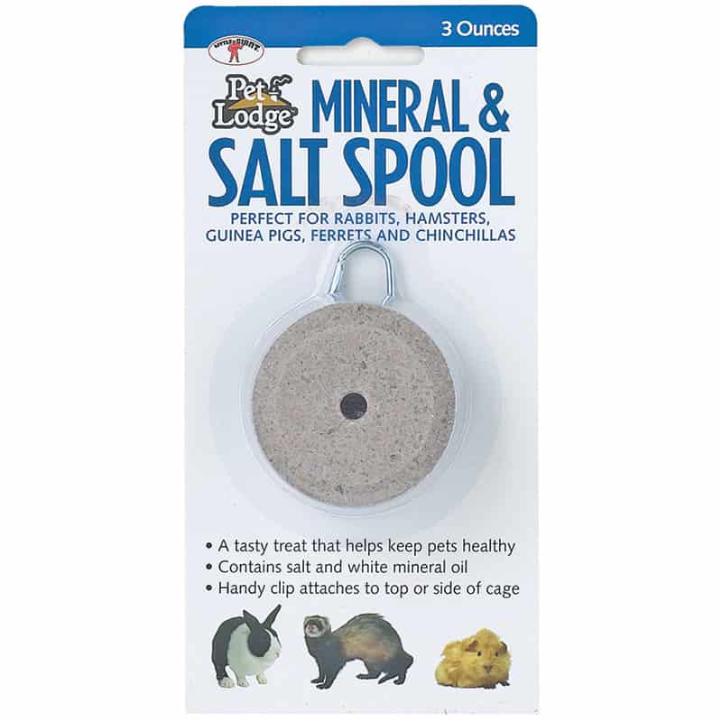 Small Animal Salt Spool with minerals