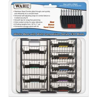 Wahl Stainless Steel Snap on Combs for Clippers 8 Piece Set