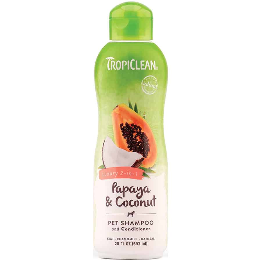 TropiClean Luxury 2-in-1 Papaya & Coconut Shampoo 20 oz