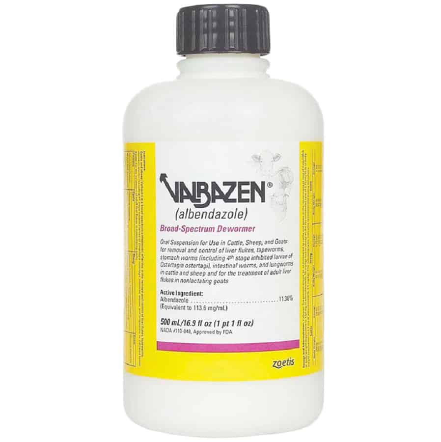 Valbazen (Albendazole) Broad-Spectrum Wormer 1000 ml