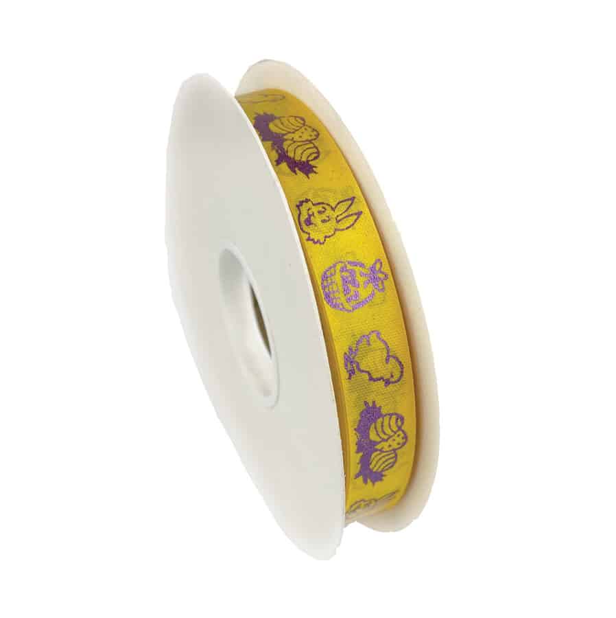 Yellow & Purple Easter Ribbon 50 YD Roll