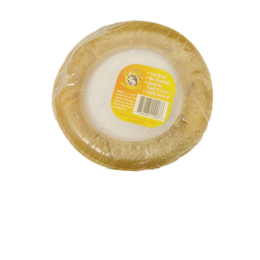 Pressed Rawhide Ring 6" Large Dog Chew