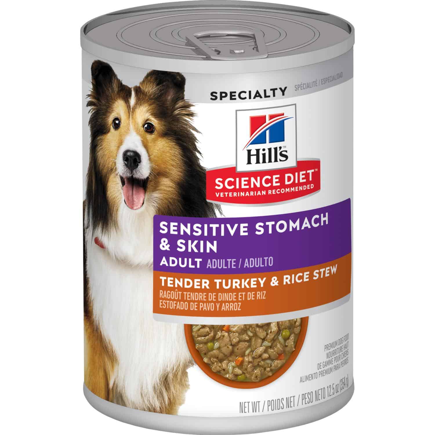 Science Diet Sensitive Stomach & Skin Turkey & Rice Canned Dog Food 12.5 oz