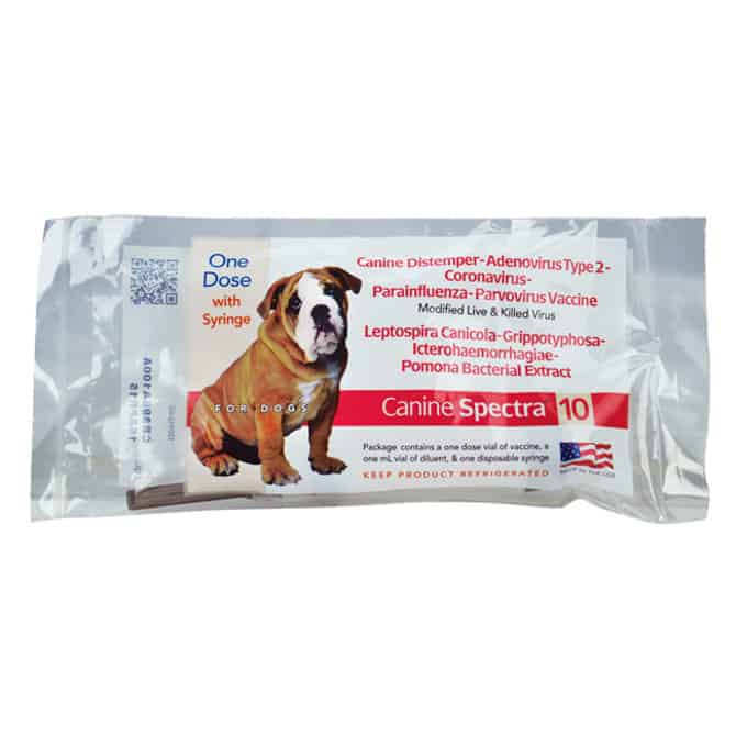 Canine Spectra 10 Way Dog Vaccine Single Dose w/ Syringe