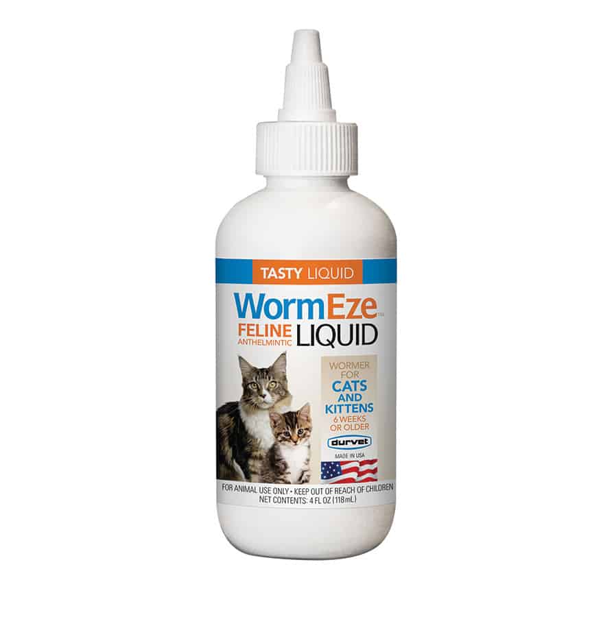 WormEze Feline Liquid Wormer For Cats & Kittens 4 oz