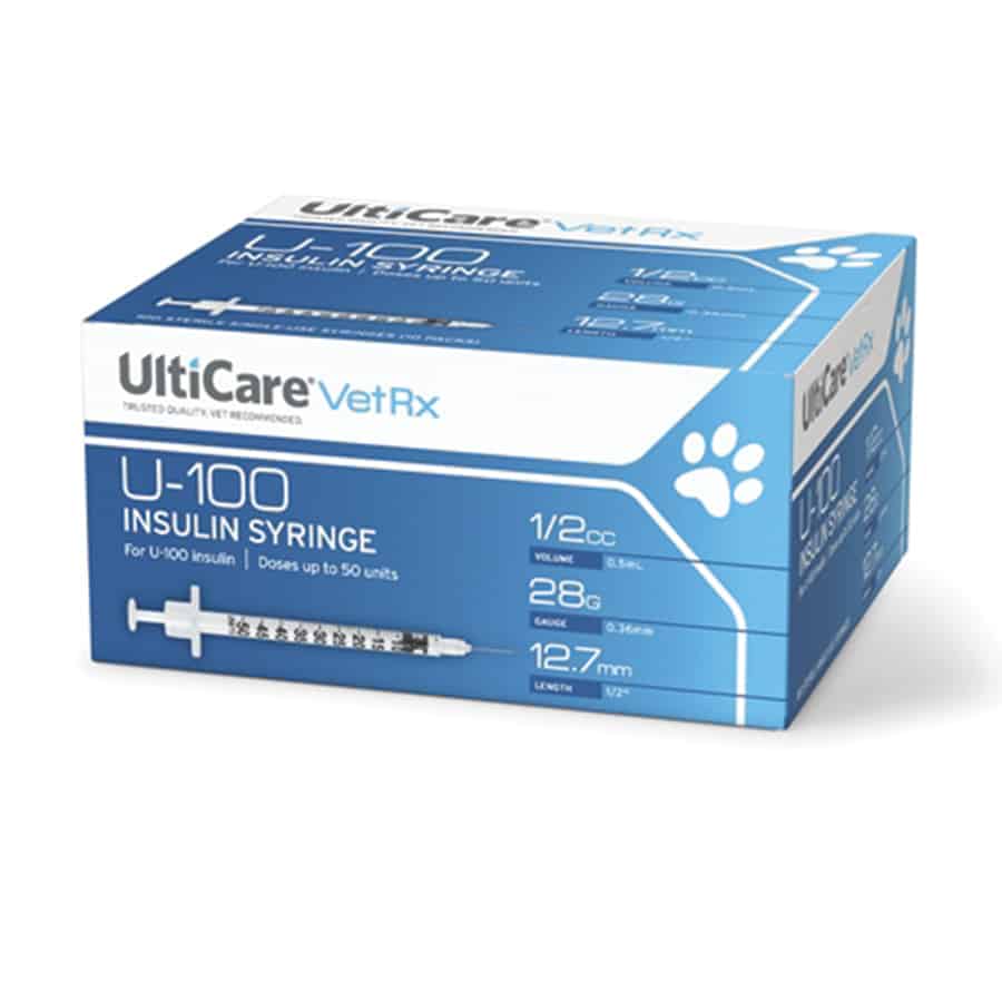 U-100 Insulin Syringe 1/2cc 28g - 100 Count
