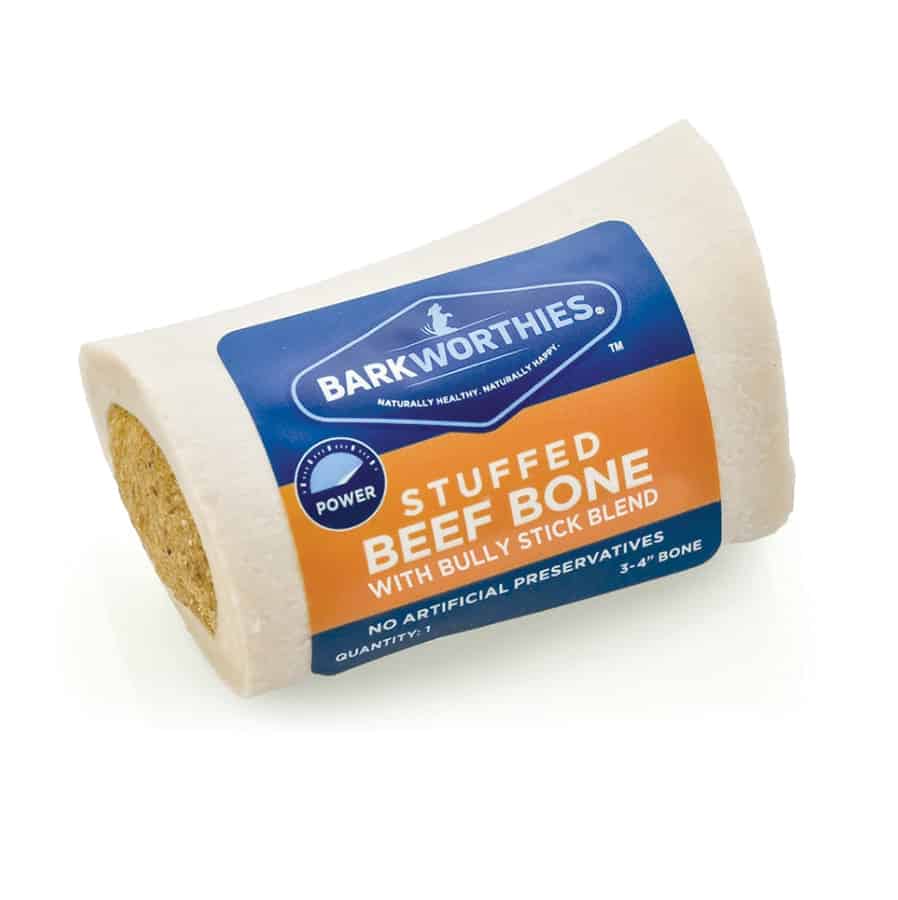 Barkworthies Stuffed Beef Bone Bully Stick Blend 3-4"