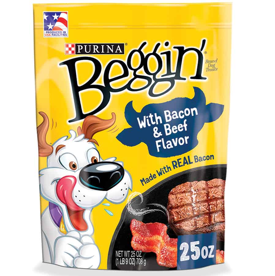 Beggin With Bacon And Beef Flavor Dog Treats 25 oz