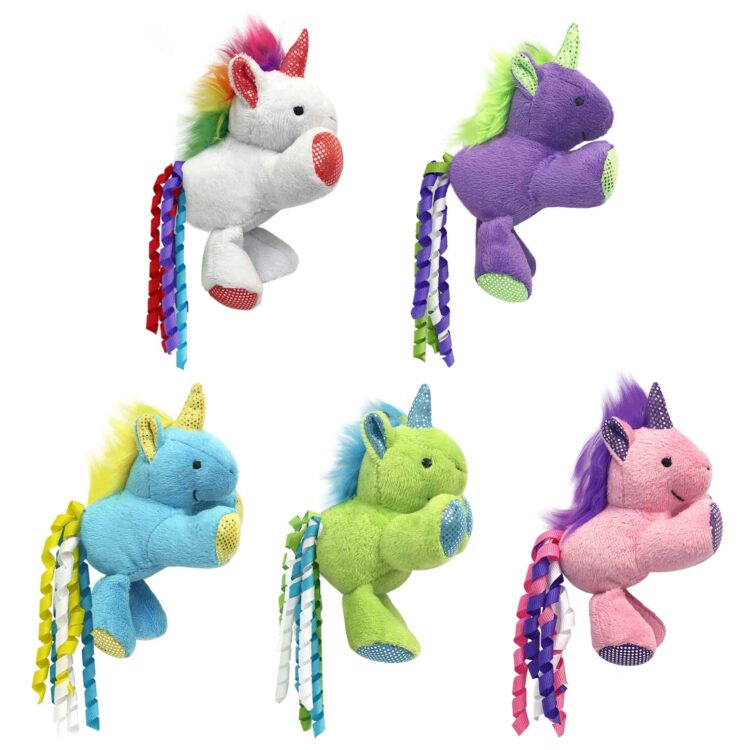 Multipet Assorted Plush Unicorn Cat Toy