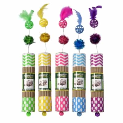 Multipet Assorted Cardboard Roller Cat Toy