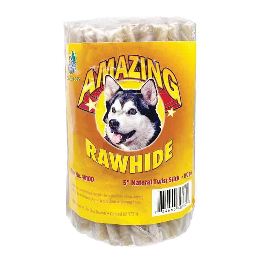 Amazing Rawhide Twist Sticks 5" 100 Ct