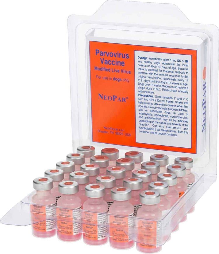 NeoPar Parvo Dog Vaccine 25 x 1 Dose – Modified Live Canine Parvovirus Vaccine for Puppies & Dogs