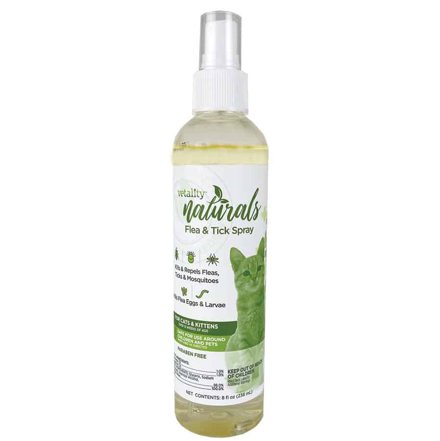 Vetality Naturals Flea & Tick Spray for Cats 8 oz