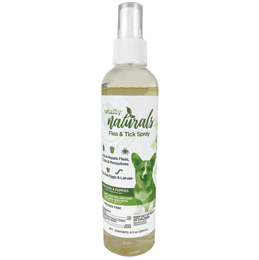 Vetality Naturals Flea & Tick Spray for Dogs 8 oz
