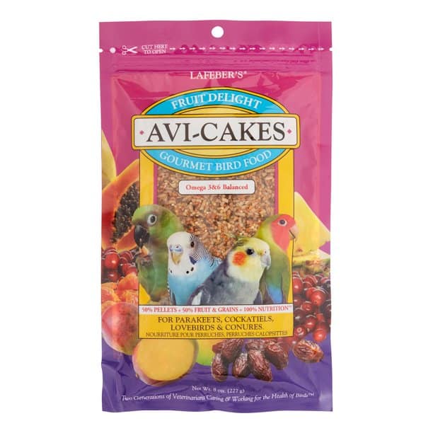 Lafeber's Fruit Delight Avi-Cakes for Small Birds 8 oz