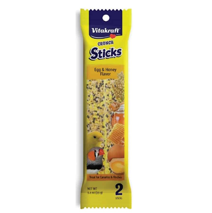 Vitakraft Crunch Sticks Canaries & Finches Egg & Honey Treat 2 Ct