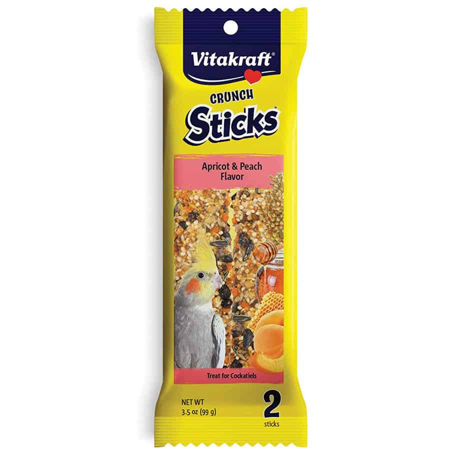 Vitakraft Crunch Sticks Cockatiels Apricot & Peach Treat 2 Ct
