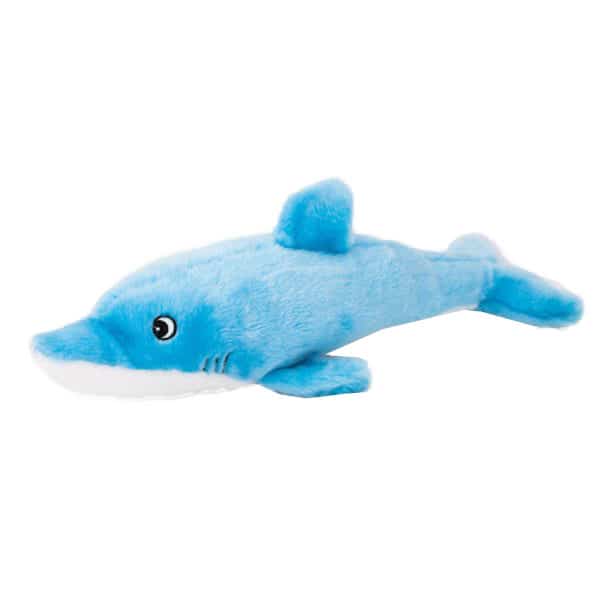 ZippyPaws Jigglerz Plush Dolphin Dog Toy