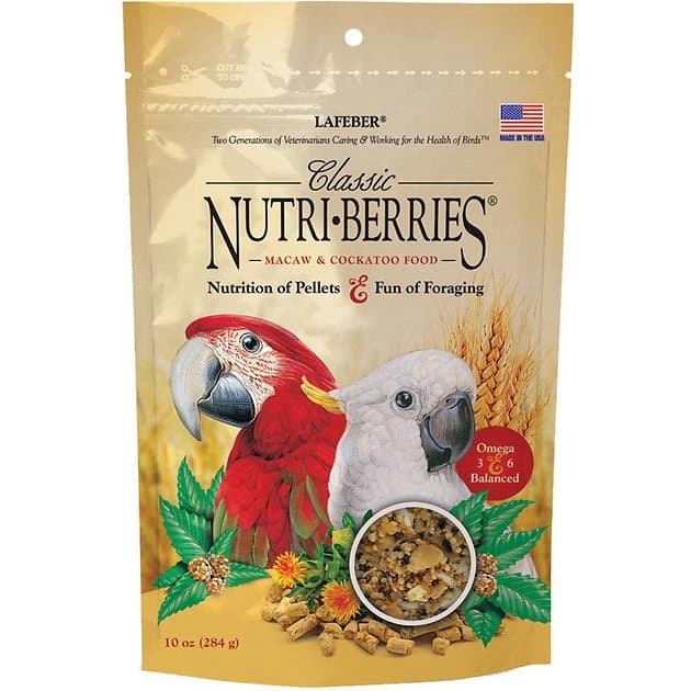 Lafeber's Classic Nutri-Berries Macaw & Cockatoo Food 10 oz