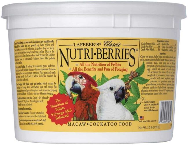 Lafeber's Classic Nutri-Berries Macaw & Cockatoo Food 3.5 lb