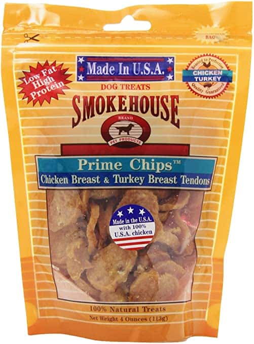 SMOKEHOUSE Prime Chips Chicken & Turkey Dog Treats 4 oz