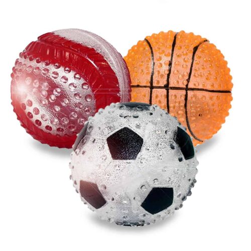 Multipet Ruff Enuff Light Up Sports Ball Assorted Dog Toy