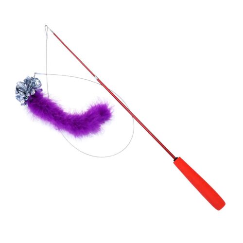 Turbo Crinkle Tail Cat Teaser Telescoping Wand