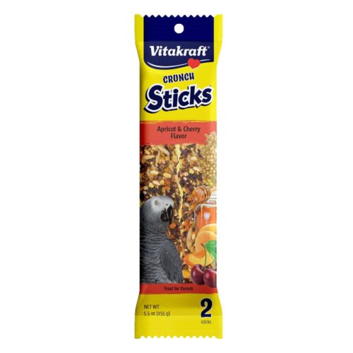 Vitakraft Crunch Sticks Parrots Apricot & Cherry Treat 2 Ct