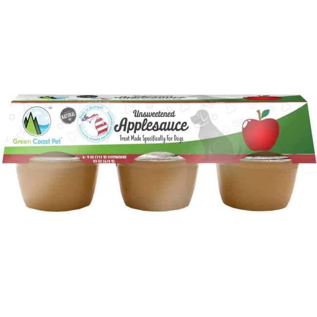 Green Coast Pet Dog Unsweetened Applesauce 6 x 4 oz