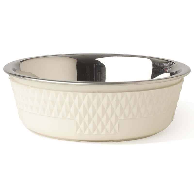 Kona Bowl Stainless Steel White Food Bowl