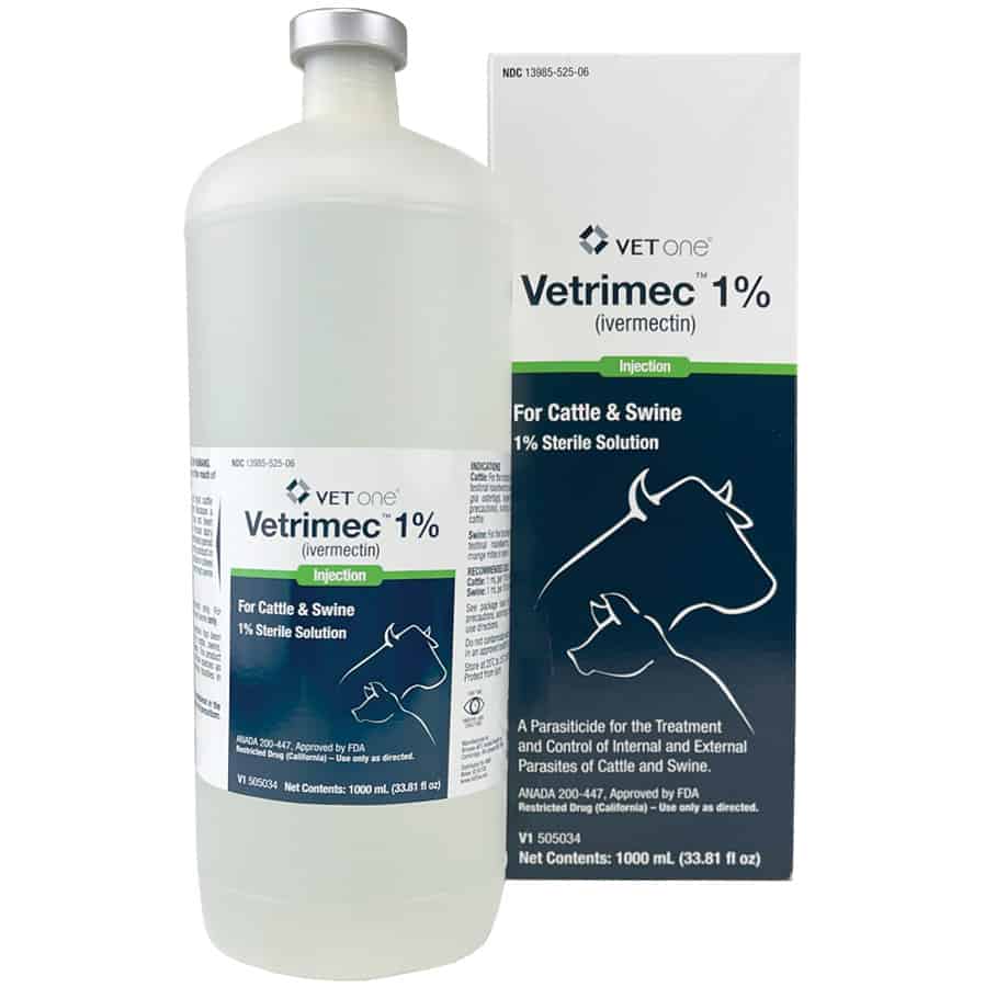Vetrimec 1% (ivermectin) Injectable 1000 mL