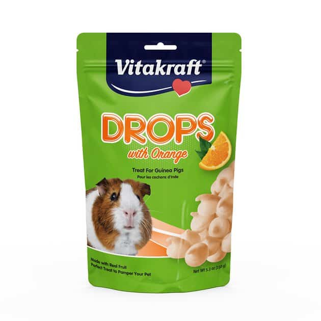 Vitakraft Drops with Orange Treat for Guinea Pigs 5.3 oz