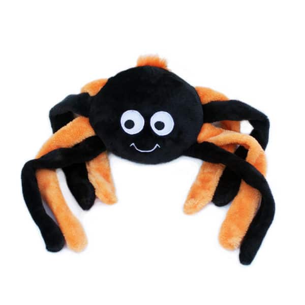 ZippyPaws Halloween Small Orange Spider Dog Toy