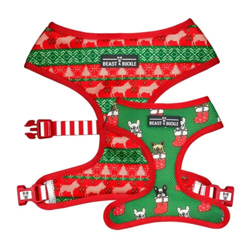 Beast & Buckle Reversible Christmas Print Dog Harness
